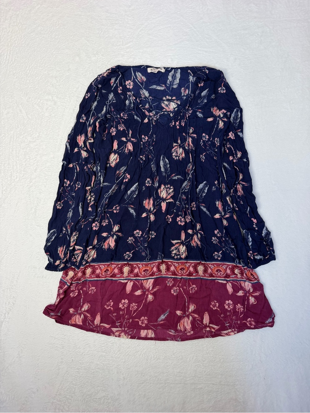Billabong‎ Boho Floral Tunic Small boho festival beach romantic grunge indie